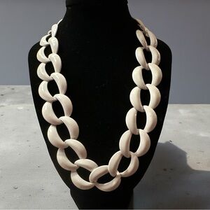 Vintage White Chain Link Necklace